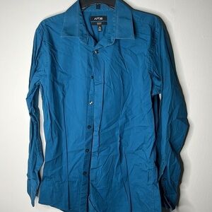 Apt 9 Men’s Slim Fit 16.5inch Blue Button Up